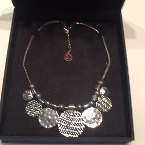 EL Silver Discs Beads &Heavy chain chunky Necklace - Picture 8 of 8